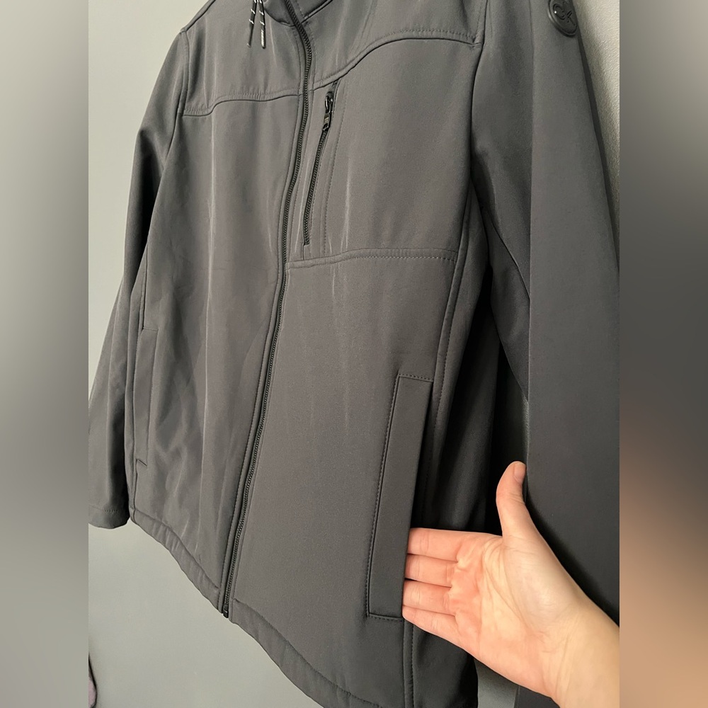 Calvin Klein Men's Gray / Black Softshell Jacket Coat - Picture 4 of 15